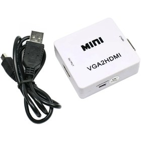 تصویر تبدیل VGA به HDMI وی نت V-COVGA2HDM VNET VGA To HDMI Converter / VCOVGA2HDM