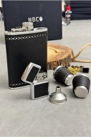 تصویر ست فندکدار چرم مشکی 