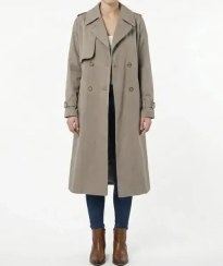 تصویر بارانی کتان بلند 