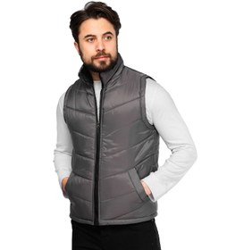 تصویر کاپشن پافر بادی مشکی مردانه 