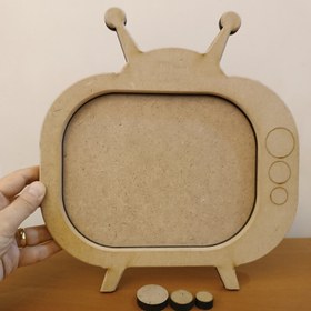تصویر تخته سیاه و قاب عکس کودک مدل تلویزیون خام و بدون رنگ 