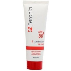 تصویر کرم ضد آفتاب ضد حساسیت اویل فری یک SPF 50 فرونیا ضد آفتاب صورت مدل کرم ضد آفتاب فاقد چربی مناسب برای انواع پوست SPF 50 حجم 50 میلی لیتر برند فرونیا | Feronia بژ طبیعی