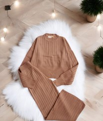 تصویر ست بافت زنانه Sefer Life بلوز کراپ و شلوار کبریتی 