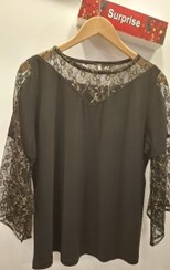 تصویر تونیک نازگل آستين و یقه گیپور اچ اند ان h&n 