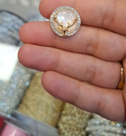 تصویر دکمه فلزی - طلایی / سایز 1 