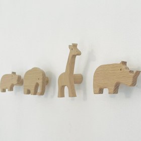 تصویر آویز چوبی حیوانات جنگل 