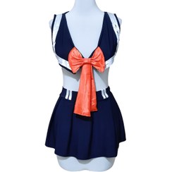 تصویر کاستوم ملوانی زنانه ۴ تکه با مچ بند فری سایز ۳۸ تا ۴۲ کد۱۳۳ ۱۳۳