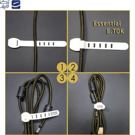 تصویر نظم دهنده کابل ایتوک مدل Essential بسته 6 عددی E.TOK Essential cable fastener pack of 6