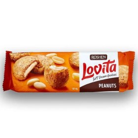 تصویر کوکی لاویتا روشن با مغز کرم بادام زمینی 127 گرم Roshen Lovita Peanut