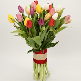 تصویر دسته گل لاله دوست داشتنی کد40 (کویت) 