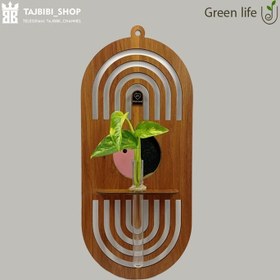 تصویر گلدان دیواری قلمه زنی 3 تیکه مدل گنبدی اینه دار 