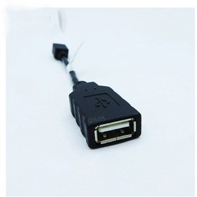 تصویر کابل ذوزنقه ای به مادگی USB OTG Mini USB cable