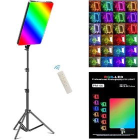 تصویر پنل نور ثابت RGB PM-60 توان ۶۵ وات 