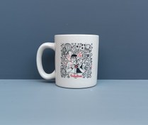 تصویر ماگ ولنتاین مدل استوانه ای بلند