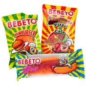 تصویر پاستیل ببتو فست فود طرح همبرگر ، هات داگ و پیتزا و نوشابه - BEBETO Fast Food 