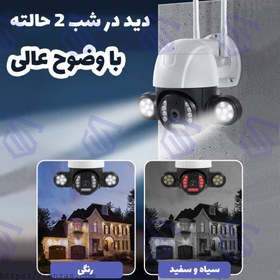 تصویر دوربین مداربسته مینی اسپید دام سیمکارتی مدل دو گوش 5 مگاپیکسل CCTV Mini Speed Dome SIM card dual ear model 5 megapixels