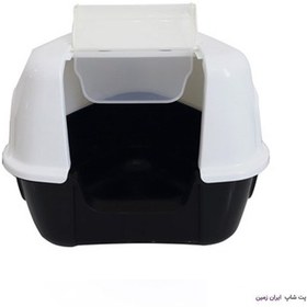 تصویر ظرف خاک مسقف ام پتس مدل تنیس M-pet Tanis Cat Toilet Size L 