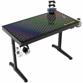 تصویر میز گیمینگ یوریکا Gaming Desk Eureka GTG-I43 RGB لوازم جانبی کنسول بازی مشکی یورکا میز گیمینگ یوریکا Gaming Desk Eureka GTG-I43 RGB