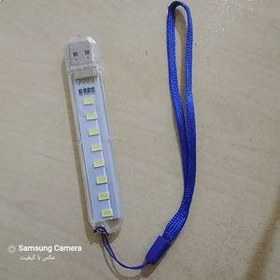 تصویر لامپ USB دارای 8 ال ای دی 