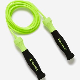 تصویر طناب ورزشی مشکی پرش 500 شیره فوم Decathlon 