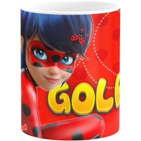 تصویر لیوان دختر کفشدوزکی با اسم دلخواه 