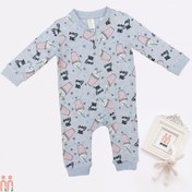 تصویر لباس سرهمی نوزاد 6 ماه نخی طوسی آیس پک مارک اچ اند ام H&m baby jumpsuits 