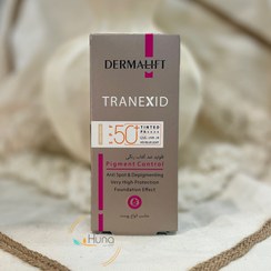 تصویر فلوئید ضد آفتاب روشن کننده ترنکسید SPF50 درمالیفت Dermalift (رنگی) - لایت بژ ( بژ روشن) Dermalift Tranexid Sunscreen Fluid