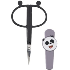 تصویر قیچی ابرو مینیسو مدل ،MINISO We Bare Bears Collection 5.0 Grooming Scissors (panda)، پاندا، 11 سانتی متر 