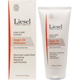 تصویر شامپو روغن آرگان لایسل مناسب موهای خشک 200 میلی لیتر Liesel Argan Oil Shampoo For Dry To Normal 200 ml