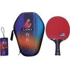 تصویر راکت پینگ پنگ لوکی مدل ۶ ستاره به همراه کاور 