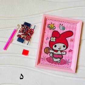 تصویر نقاشی الماسی مدل ۳ قاب دار 