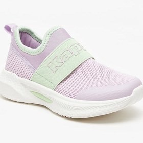 تصویر کفش ورزشی دخترانه با طراحی بافت‌دار و بدون بند برند kappa Girls Textured Slip-On Sports Shoes