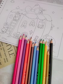 تصویر مداد رنگی 12+1 رنگ آریا 3016 