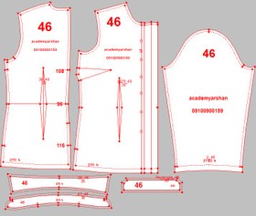 تصویر الگوی آماده شومیز زنانه کد 270 olgoarshan
