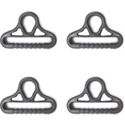 تصویر بندگیر کیف پلاستیکی مشکی طرح دار سایز 3 سانتی‌متر بسته 4 عددی 