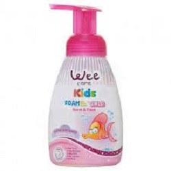 تصویر فوم شست و شوی دست و صورت کودک صورتی وی کر 200 میلی لیتر Wee Care Kids Foam For Hand And Face 200ml