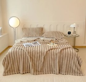 تصویر پتو مسافرتی دو نفره کرکره ای رنگ سرمه ای 