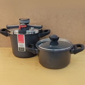 تصویر زودپز دوقلو برند بارولی مدل B786 Baroly pressure cooker model B786