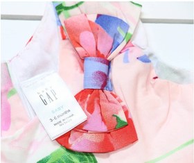 تصویر سارافون گلدار نوزادی برند GAP 314 - سایز ۶ تا ۹ ماه baby floral sarong