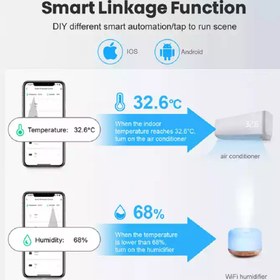 تصویر سنسور هوشمند دما و رطوبت با مانیتور تویا 