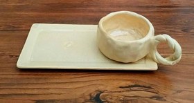 تصویر ست ماگ و زیر ماگی دست ساز طرح دفرمه 