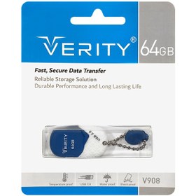 تصویر فلش 64 گیگ وریتی Verity V908 USB3.0 VERITY V908 64GB USB 3.0 FLASH DRIVE