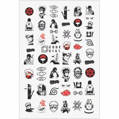 تصویر برچسب لنز ناخن مدل انیمه ناروتو کد 161 