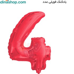تصویر عدد فویلی چهار قرمز 