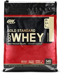 تصویر پودر پروتئین 100٪ حاوی ویتامین E، استاندارد استاندارد طلایی، بستنی وانیلی، 10 پوند 