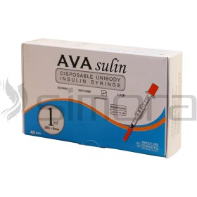 تصویر سرنگ انسولین 1 سی سی G30 آوا بسته بندی تکی AVA ا Ava Unibody Insulin Syringe-1cc Ava Unibody Insulin Syringe-1cc
