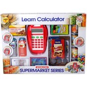 تصویر اسباب بازی آموزشی آی توی دستگاه کارتخوان با وسایل سوپر مارکت برای کودک و خردسال 