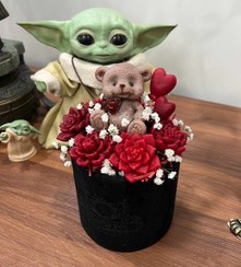 تصویر باکس گل شمع جاودان Eternal candle flower box