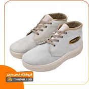تصویر کفش کوهنوردی ترکان مدل 1611 رنگ کرم و طوسی و نیلی 