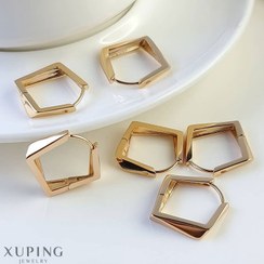 تصویر گوشواره حلقه‌ای طرح طلا ژوپینگ 
